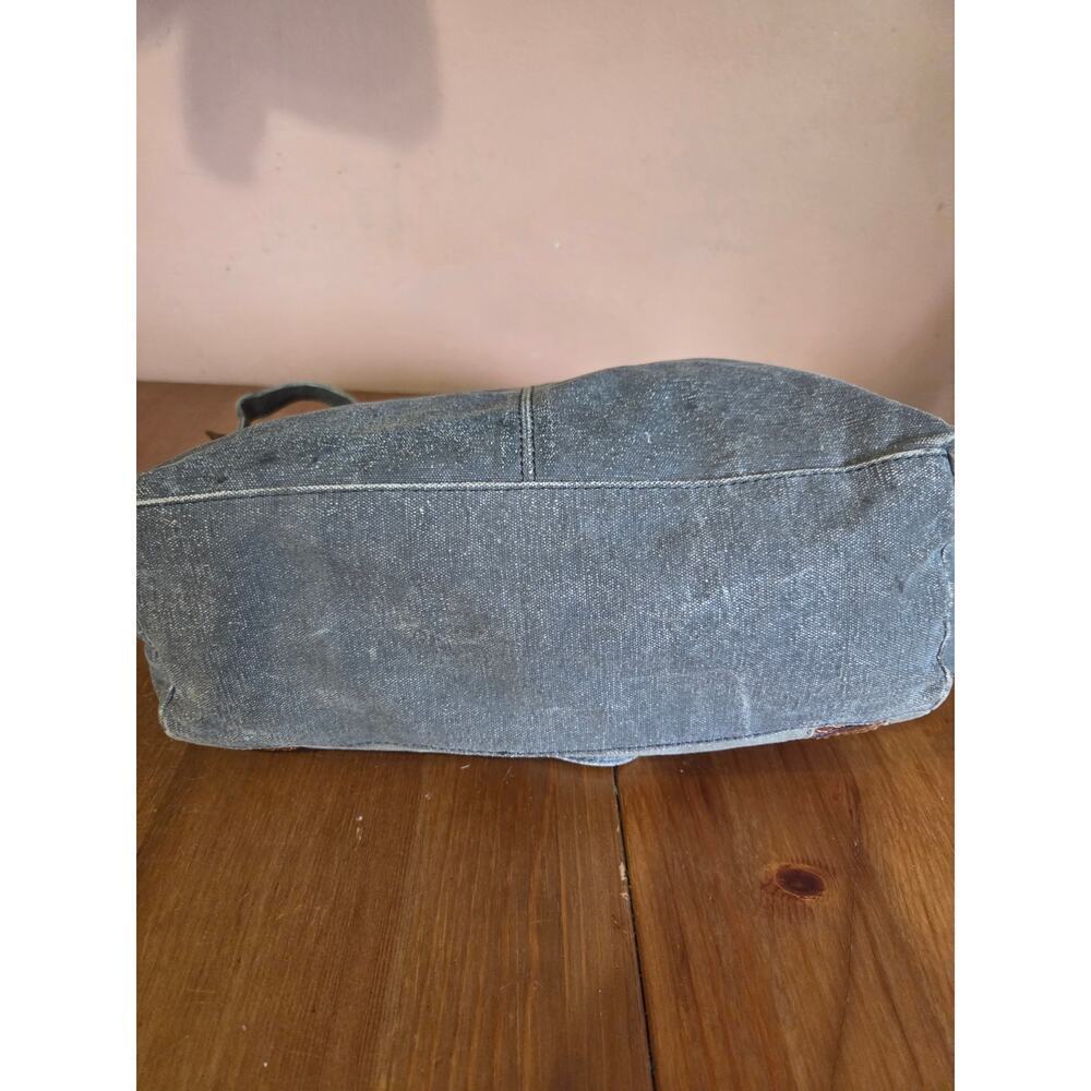 B Mona Crossbody Handbag Boho Cotton and Leather Medium Size - Picture 4 of 10